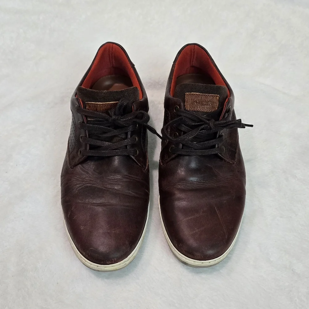 Men's Clarks Trigenic Shoes Oxfords Dark Brown Leather Lace Up Casual Size 10